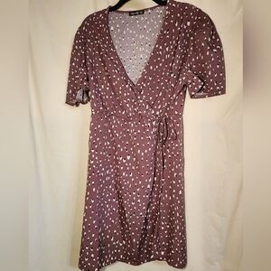 Shein faux wrap dress
